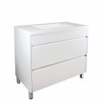 Qubist Matte White Free Standing 900 Vanity Cabinet Only